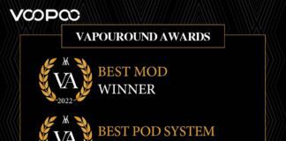 Reaching new heights, VOOPOO won 3 awards at the SEVENTH ANNUAL VAPOUROUND AWARDS voopoo awards