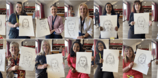 Charity funds wellbeing projects for Hywel Dda NHS staff Arts in health picture drawing class