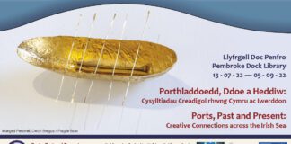 Pembroke Dock creative exhibition Creative Connections exhibition banner