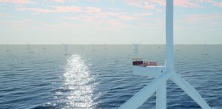 THE CROWN ESTATE IDENTIFIES GWYNT GLAS AREA OF SEARCH WITHIN ITS PLAN TO DELIVER 4 GIGAWATTS OF FLOATING WIND ENERGY FROM THE CELTIC SEA Gwynt Glas Celtic Sea Wind Farm 3D Image