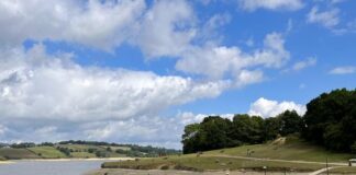 Dŵr Cymru’n annog cwsmeriaid i ymuno yn ei ymdrechion i gadw’r dŵr yn llifo yn y tywydd crasboeth Llandegfedd reservoir July 22