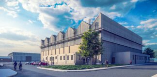 Pembrokeshire residents name landmark buildings at Pembroke Port Modern office and workshop spaces are being created in the hangar annexes at Pembroke Port CGI of completed project. 1 scaled