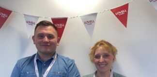 Partnerships developer welcomes new employees to the growing South Wales and West team James Whitelegg and Meriel Gough min scaled