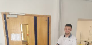 Withybush Hospital gets new £6,000 trauma chair thanks to Hywel Dda Health Charities Trauma chair for Ward 1 Withybush picture min scaled