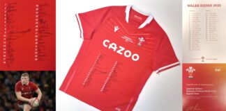 NHS charity raffles signed Wales rugby jersey Scarlets jersey 1a min scaled