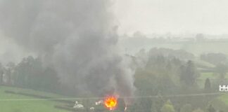 Nant y Bwla Garage Fire carmarthen fire 1 min