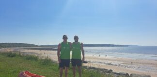 Andrew’s Round Wales Challenge for Tŷ Hafan Children’s Hospice Andrew Hardy l and Kris Bandey