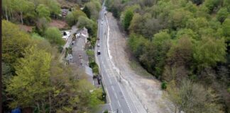 Improvement works start on Hafodyrynys Road HafodyrynysRoadDrone min