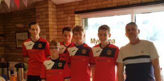 Newport Father Nearly Paralysed After Incurable Blood Cancer Missed For Months Jamie Hart with his son and the Malpas United Football Club u15s at a fundraising event for Myeloma UK 2