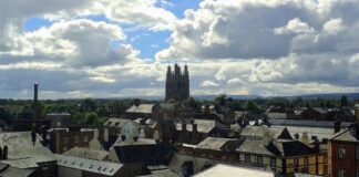 New study names three Welsh areas among the UK areas where residents are most worried about money Wrexham skyline Wales min 1