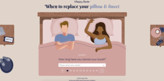 Happy Beds create the ultimate ‘Bedding Calculator’ uncovering when YOU should replace your pillows and duvet Screenshot 2023 07 07 at 16.10.16