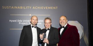 Solar farm wins sustainability achievement award Sustainable winner HDUHBSolar Farm Paul Williams and Tarkett 61 min