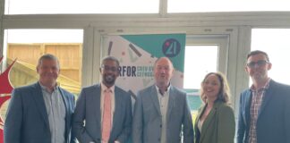 Arfor 2: Innovative schemes to help create jobs, support the economy and strengthen the Welsh language unveiled Economy Minister Vaughan Gething Designated Member Cefin Campbell with council leaders scaled