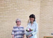 Recognition given to long-standing member of Council committee caryl davies caroline white