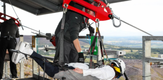 SHIRLEY BALLAS FLYS 120MPH ON WORLD’S FASTEST ZIP LINE AS PART OF FUNDRAISING CHALLENGE FOR SUICIDE PREVENTION CHARITY CALM image001