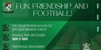 Fun, friendship and football for girls at Aberystwyth Town Women English