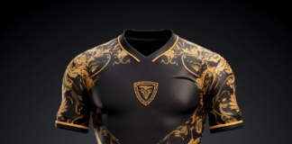 Football shirts if they were designed by fashion icons, imagined by AI Versace min