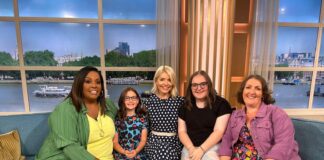 Pembrokeshire young carers light up This Morning sofa pembs yc tm