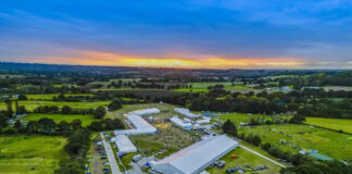 A Remarkable Gathering of Over 5000 Young Muslims in Hampshire Fostering Unity, Education, and Faith arial shot