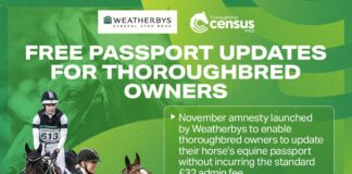PASSPORT AMNESTY PERIOD LAUNCHED BY WEATHERBYS FOR THOROUGHBRED OWNERS AS INAUGURAL CENSUS REACHES 4,500 SUBMISSIONS Amnesty Launch Poster