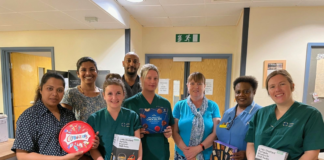 Donations fund DAB radios and a hamper for Bronglais ward Rosemary James