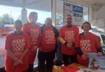 Llanelli MP backs “Freedom from Fear” shopworkers campaign on visit to Tesco Store, Trostre USDAW 1 002
