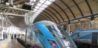 TfW ranks among the train operators with the highest amount of cancellations. Class 802 TPE at Newcastle Station scaled