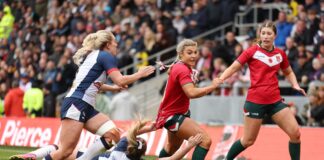 Wales to face Ireland in World Cup qualifying England v Wales 2023 4 Lowri Norkett Morgan scaled min