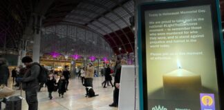 Great Western Railway and Network Rail to ‘Light the Darkness’ on Holocaust Memorial Day Paddington Station on Holocaust Memorial Day 27 January 2023 min 1