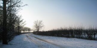 Local authorities with the most hazardous winter roads Snow covered road geograph.org .uk 2799035
