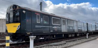 Great Western Railway’s battery train sets new distance record Battery train at Reading Train Care Depot cropped min