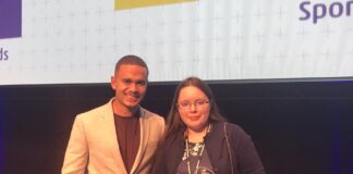 Young people celebrated on National Care Day Eleanor recieving award min