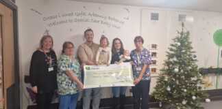 Family raises over £1,900 for Glangwili Special Care Baby Unit Kellie Marie and Ben Williams