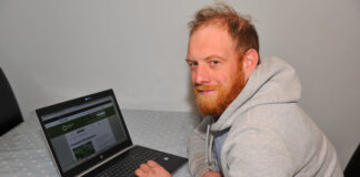 Training courses are helping a shepherd prepare for a future in Welsh farming Rhys Jones who has completed a number of e learning modules through BOSS scaled