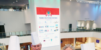 Katherine Jenkins OBE announced as Welsh chefs’ ambassador Cygnet Gin x CAW x ICC Katherine Jenkins Arwyn Watkins Peter Fuchs Danielle Bounds Colin Gray scaled