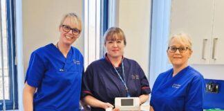 Charity funds new equipment for lymphodema patients Ceredigion Lymphoedema team