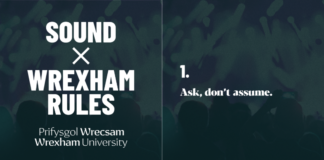 Male students in Wrexham take a stand to ensure women can enjoy a safe night out. Eng