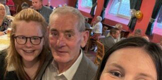 Fundraisers organise charity ball in aid of Appeal Lowri and Lisa with their grandfather