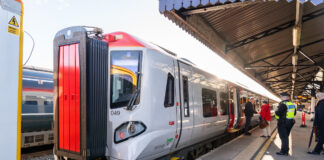 Passengers urged to check before they travel as platform work paves way for new trains in West Wales Transport for Wales Class 197 train at Carmarthen cropped