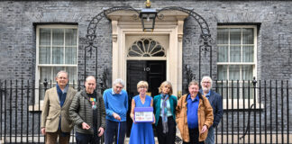 Parky Charter petition handed into Downing Street on World Parkinson’s Day by the Movers and Shakers and Parkinson’s UK Chief Executive mc movers shakers 0002 scaled