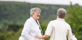 From books to batting, all-star cricket team take on Hay Festival Hay-on-Wye, umpired by Stephen Fry Event 412 Hay Festival 2024 All Stars Cricket Match 35 credit Sam Hardwick and Hay Festival scaled