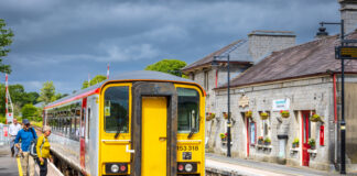 Heart of Wales Line Community Rail Partnership MG 2940 Walkers joining the train at Llandovery station scaled