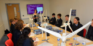 Pembrokeshire schools achieve milestone for careers award Pupils from Ysgol Garth Olwg in a careers session with Bute Energy scaled
