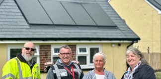 Welsh Government News: Grant funding will support decarbonising 100 homes in Flintshire Julie James Flintshire ORP site visit scaled