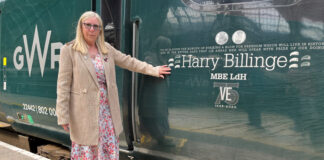 Tears as daughter is reunited with GWR train named in honour of her father, D-Day hero Harry Billinge MBE Margot Billinge cropped scaled