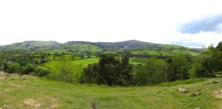 UK heatwave: From green parks to sandy beaches these are the UK’s best sunbathing hotspots! Moel Famau from the limestone ridge above Loggerheads AONB nr Chwarel Cefn Mawr quarry Sir Ddinbych Denbighshire Cymru Wales 03