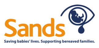 Survey finds adults in Wales want advice on talking about pregnancy or baby loss Sands logo with strapline 3