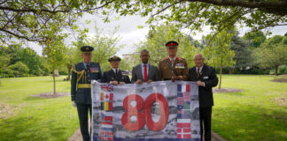 First Minister pays tribute to Welsh sacrifice on D-Day anniversary fm dday80 flag park 1 scaled