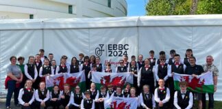 Young drummer and Welsh musicians a cymbal of success at European band championships MaddieBand4