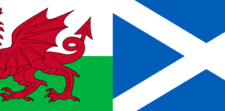 Scotland – Cymru Football Super Cups 640px Flags of Wales Scotland Cornwall and England.svg